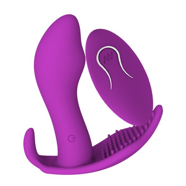 Vibratore indossabile Vibratore del dildo Massaggiatore del punto G femminile Stimolatore del clitoride Vibratore del telecomando senza fili Giocattoli del sesso J2337