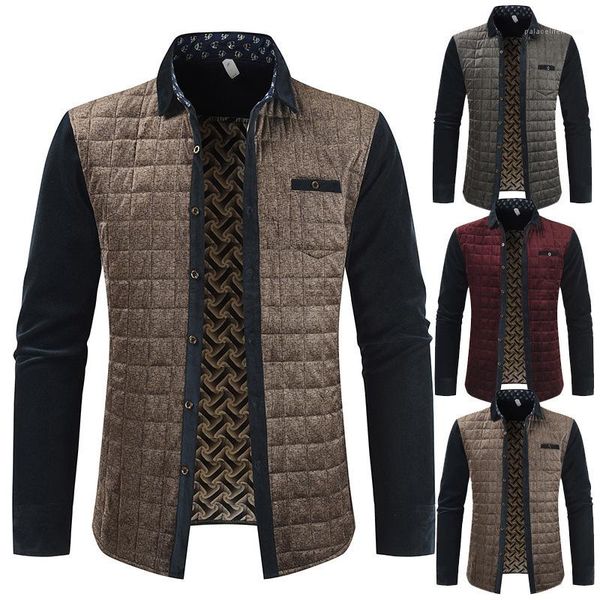 

куртка мужская куртка добавить кашемира colorblock проверьте с длинным рукавом нагрудные шеи slim fit пальто homme зима, Black;brown