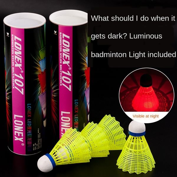 

pnpyn luminous nylon luminous badminton playable night fluorescent badminton badmintonwool ball badmintonindoor and outdoor entertainment tr