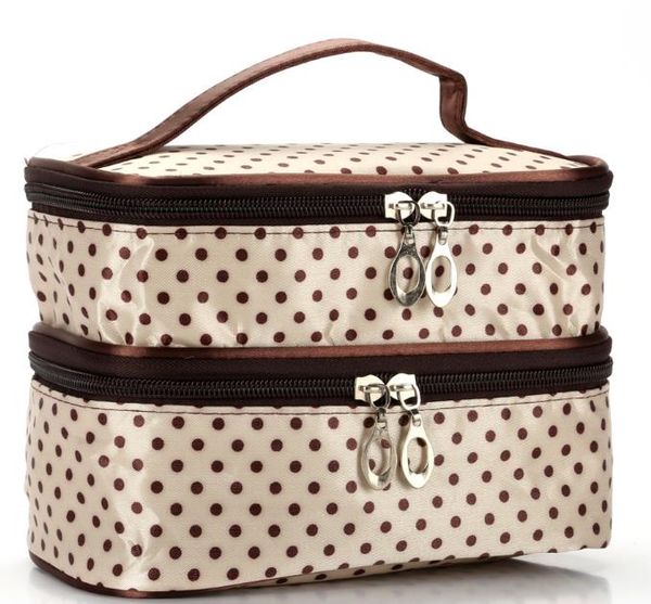 

designer handbag 2020 new arrival fashion explosion model wavelet double layer small dot cosmetic bag