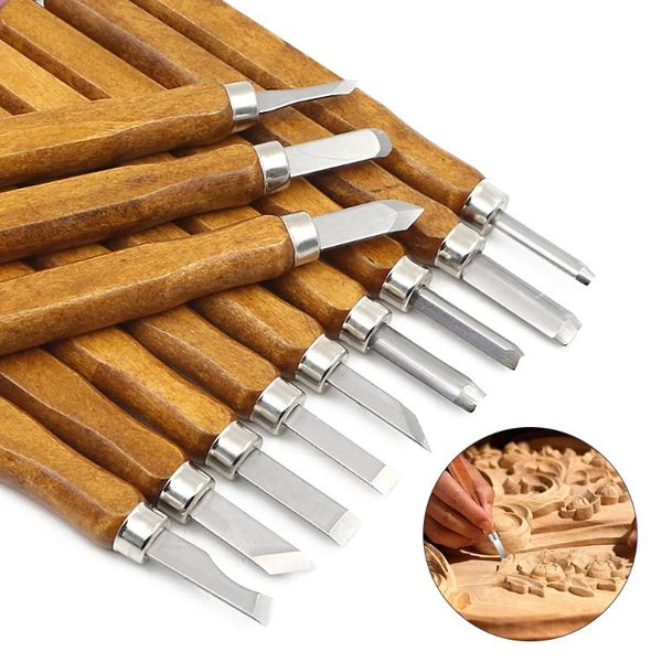 

13pcs/set diy woodcut knife scorper wood carving tools woodworking hobby arts crafts nicking cutter graver scalpel tools newest