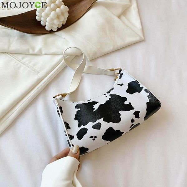 

fashion animal zebra cow pattern women totes bags clutch handbag casual pu leather female underarm shoulder purse