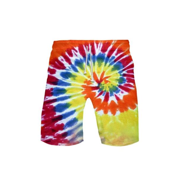 

men's shorts 3d tie dye colorful spiral swim trunks beach board swimming pants swimsuits mens running sports casual, White;black