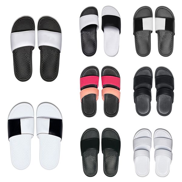 

2020 summer beach slippers benassi black white red non-slip wear-resistant men women flip flops slipper size 5.5-11 wholesale