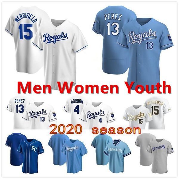 

kansas city 2020 royals jersey jorge soler whit merrifield hunter dozier danny duffy adalberto mondesi nicky lopez ryan o'hearn ian ken, Blue;black