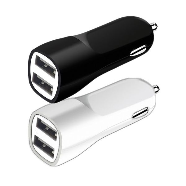 Двойное USB -автомобильное зарядное устройство Сигарета Universal Auto Power Adapter Chargers для iPhone 14 15 12 13 Samsung S8 S9 S10 S23 S24 HTC LG Android Phone