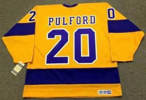 

men women youth bob pulford los angeles kings 1971 ccm vintage home hockey jersey goalie cut stitched quality any name any number, Black;red