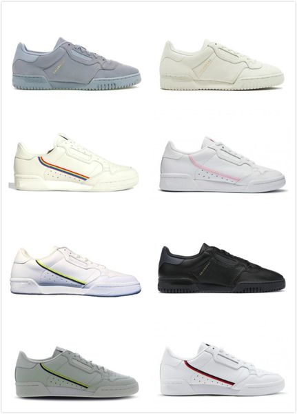 

new sell continental calabasas powerphase fashion casual shoes kanye west aero blue core black ogs white mens women des chauss