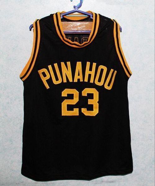 

дешевые пользовательский барак обама # 23 punahou высокого schoolcollege basketabll джерси шовного прошитой настройка любого размер и имя, Gray