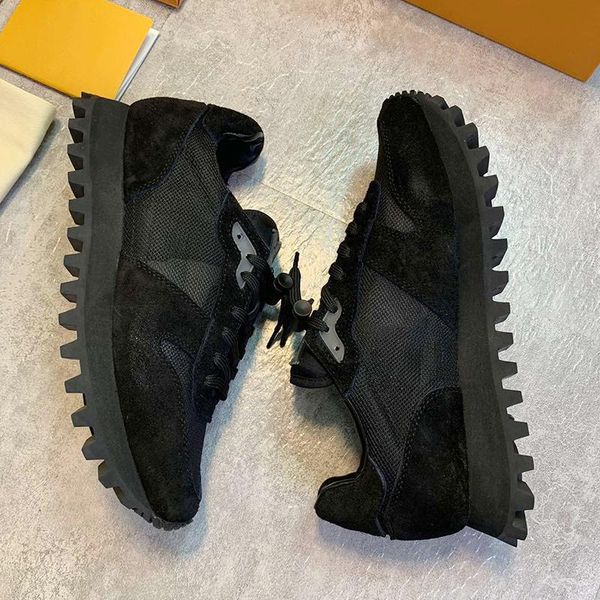 

runner sneaker mens shoes autumn and winter soft footwears outdoor walking lace -up men shoes herren luxus marken schuhe, Black