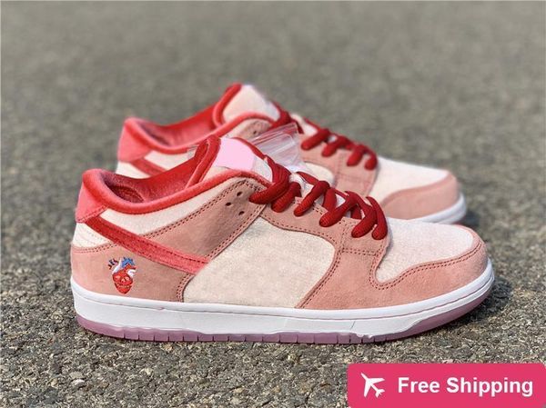 

new authentic strangelove sb dunk low valentine 's day running shoes men women bright melon gym red med soft pink sports sneakers ct