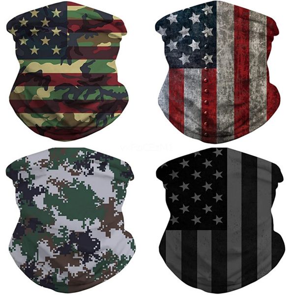 

outdoor usa flag magic head scarf bandana cycling masks head neck scarves windproof sport face mask with filter design #915#982, Blue;black