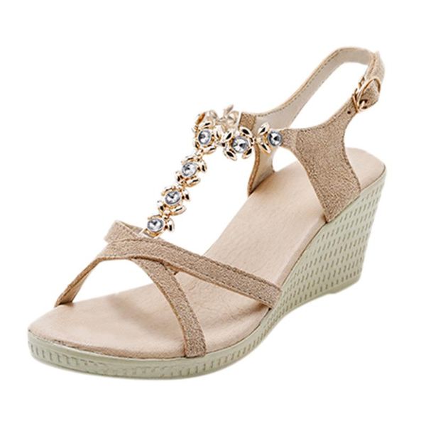 

богемских женщин летняя обувь летняя бабочка наростов flats sandal женщина нескользящей обуви crystal beach сандал женщина обувь cs09, Black