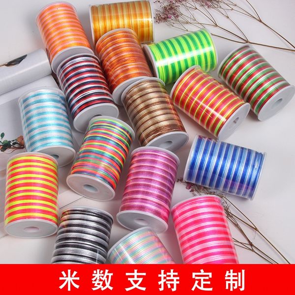 

no. 5 chinese knot korean silk diy chinese knot diy manual braided rope colorful line 100 m bracelet braided rope, Silver