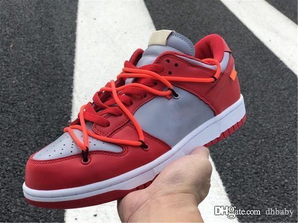 

authentic off dunk low leather collection white running shoes university red wolf grey athletic men women sports sneakers ct0856-600