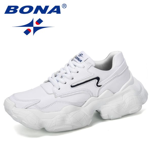 

bona 2020 new designer women casual shoes outdoor platform shoes women sneakers ladies microfiber trainers chaussure femme comfy, Black