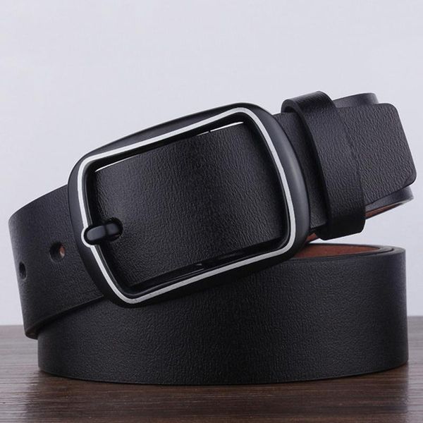 

2020 men's leather belt men leather belt male casual mens belts cowboy strap male belts for men riemen, Black;brown