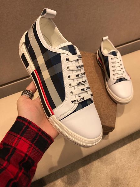

2019 limited edition custom striped canvas shoes, fashion fashion, high and low shoes, with original packaging shoe box delivery code: 38-44, Black