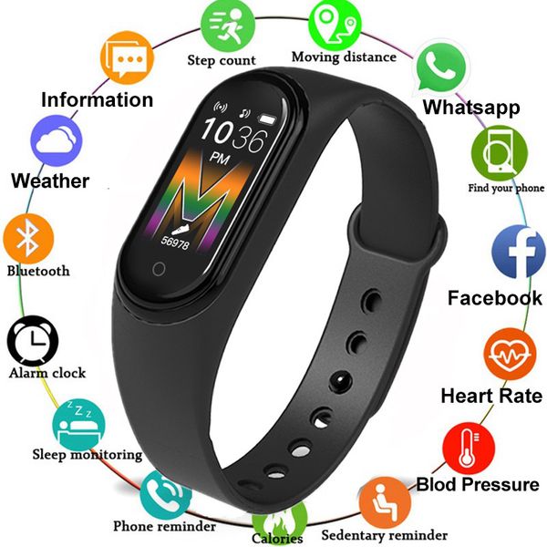 

new m5 smart bracelet bluetooth call music player health band message reminder sport wristband pedometer for iphone android ios smart watch