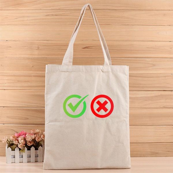 

мода правильно или неправильно девушка и женская случайные canvas tote сумки костюмов для покупок, подарков, свадьбы, дня рождения или что-н