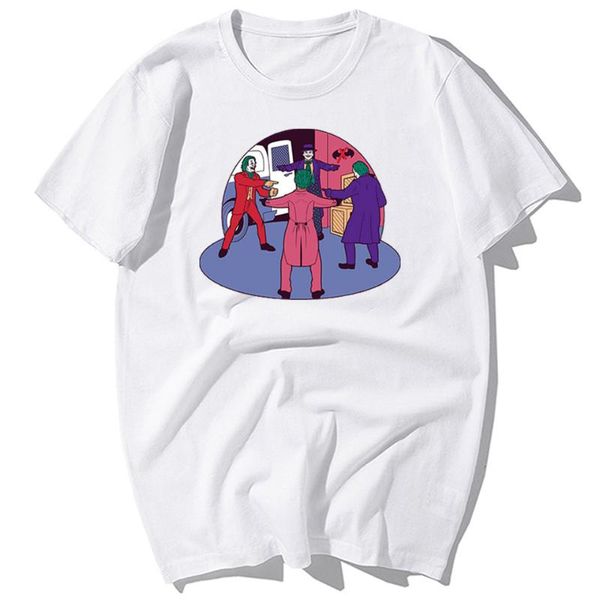

funny jokers friends around hip hop t-shirts 2020 summer men's t-shirt casual cotton tshirt harajuku streetwear men clothing, White;black