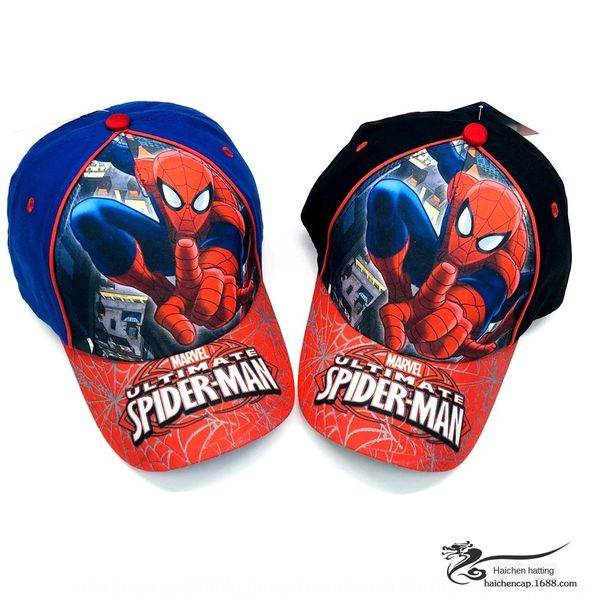 

production of children's hat autumn baseball new cartoon baseball cap marvel spider-man children's cap fashion, Yellow