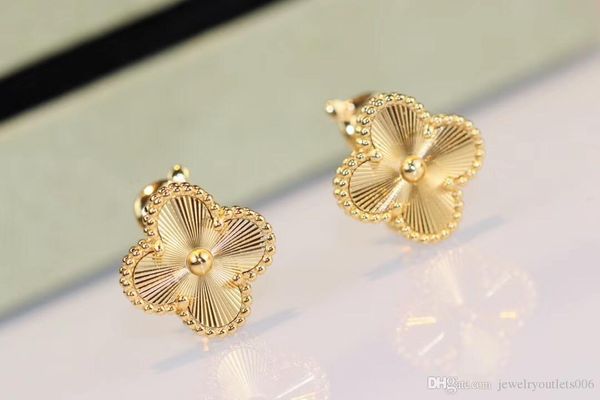 

s925 sterling silver flower pendant earring 18k real gold plated for women wedding gift jewelry ps5714, Golden