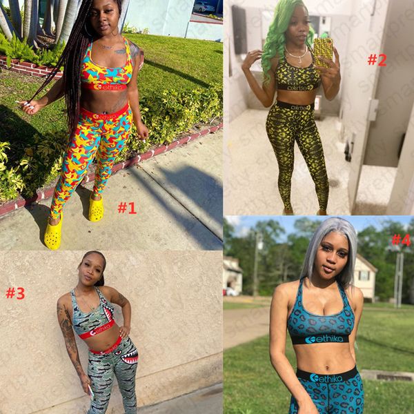 

2020 summer crop bra vest + long pants tracksuit swimsuit women swimwear vest tank leggings outfit two piece clothing sets d42401, White