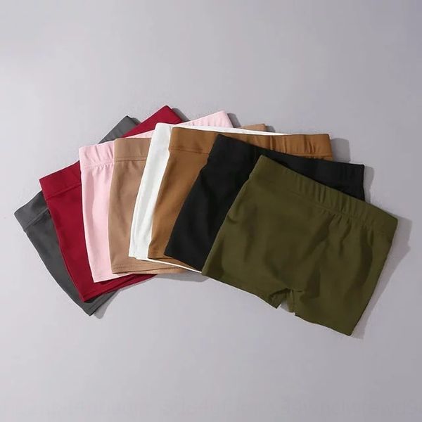 

women's high elastic tight hip yoga shorts peach hip women's anti-exposure pants safety pantsshorts safety pants, Black