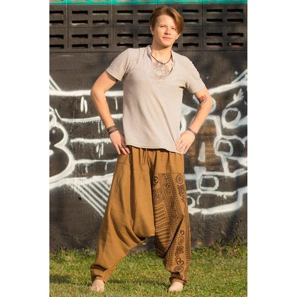 

selling 2020 new men's europe america spring autumn personality loose-fitting pants casual pants large size men's clothing, Black