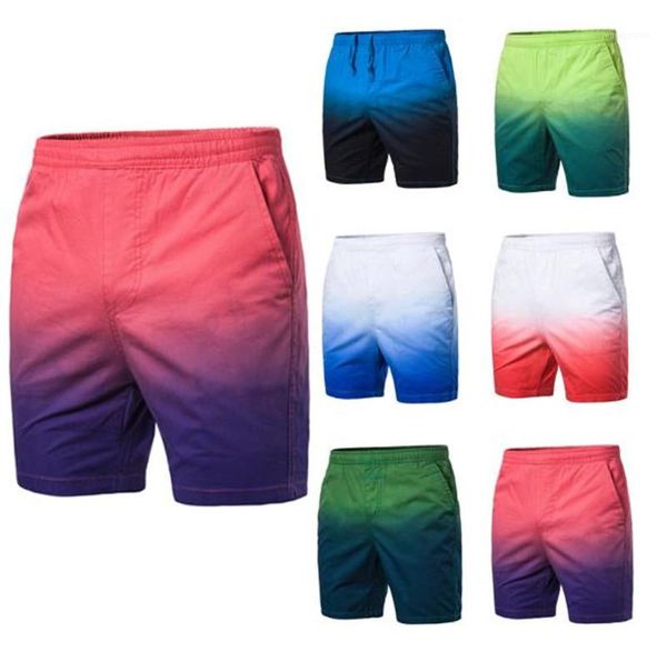 

мода градиент цвета рыхлой летом шорты 20ss новый повседневная мужская одежда мужчины быстрый сушка пляж шорты, White;black