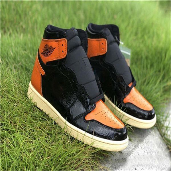 

shattered 3.0 1 high og black orange satin men basketball shoes sports male 1s sneakers backboard, White;red
