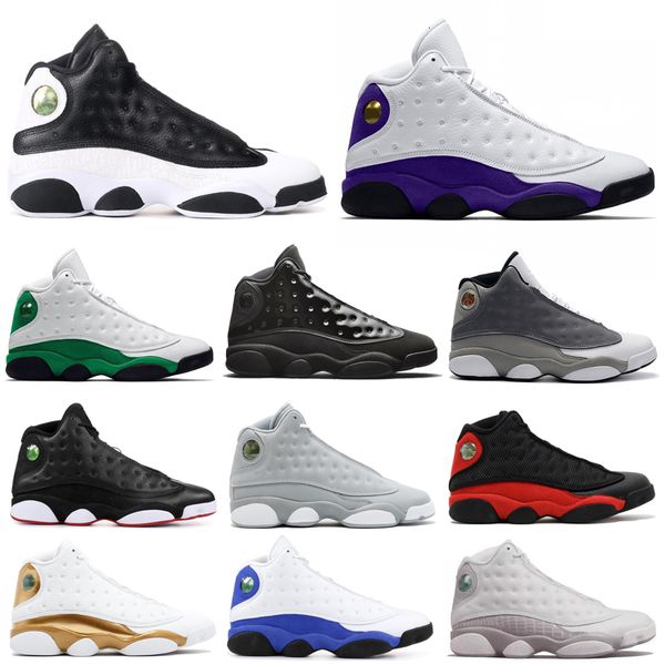 

men basketball shoes 13 13s lucky green cap and gown chicago bred black cat mens trainers sports sneakers