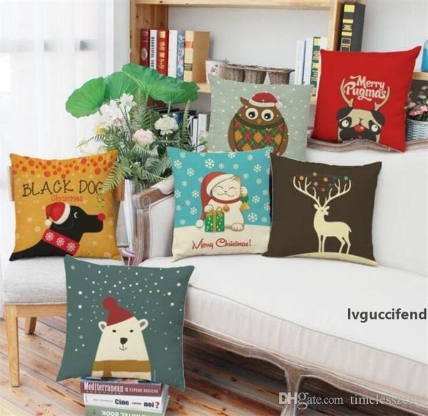 

christmas cute animal series pillow case christmas and new year gifts home living room decorate pillowcase sofa cushion cover