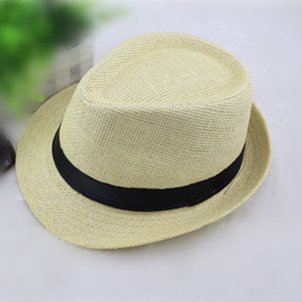 

korean female curled couple british papyrus jazz male outdoor beach straw straw hat children's hat, Yellow