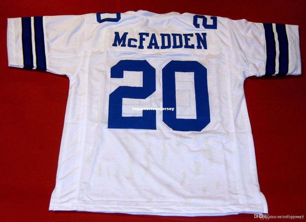 

retro #20 darren mcfadden custom mitchell & ness jersey white mens stitching s-5xl,6xl football jerseys running, Gray