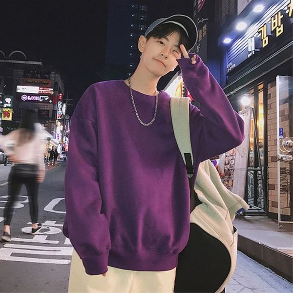 

coat sweater men's pullover pullover pullovercoat pullover korean loose round neck autumn clothes autumn style harajuku style, Black