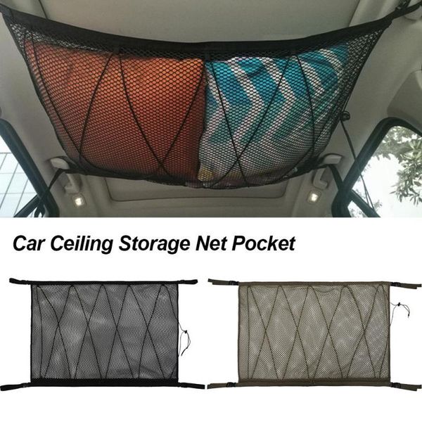 

car organizer ceiling storage net pocket roof interior cargo bag portable trunk pouch sundries