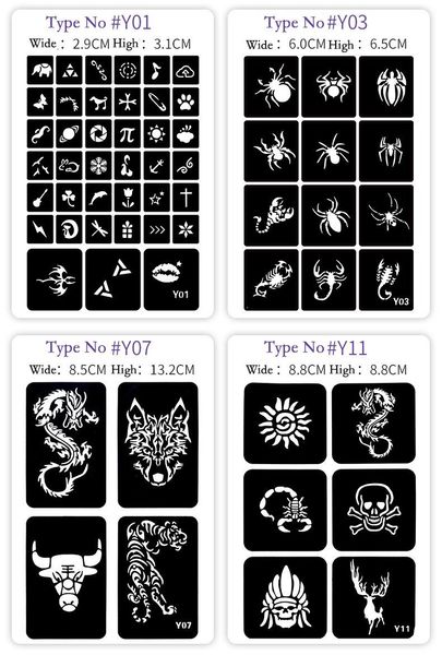 

Tattoo template flexible durable and cost-effective Various patterns easy operation Beginners easy to use Multiple parts available tattoo