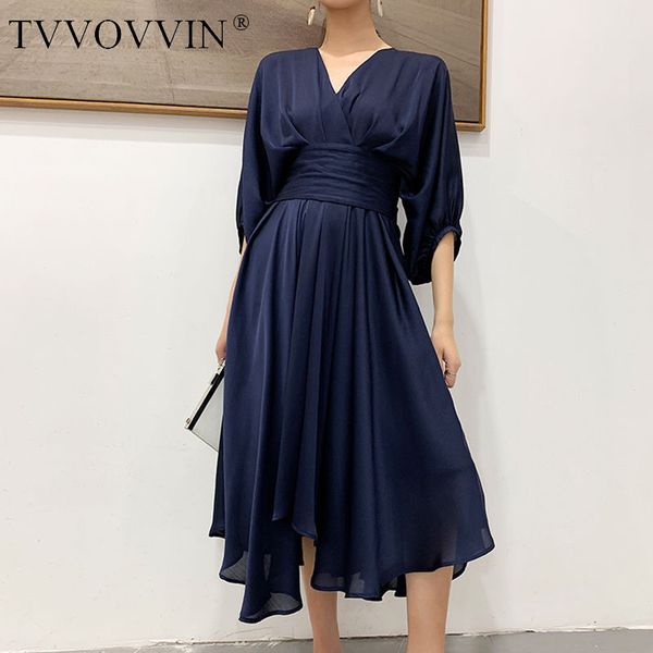 

v women neck dress puff sleeve long dresses bandage irregular hem maxi dress temperament ladies dresses autumn 2020 rixo, Black;gray
