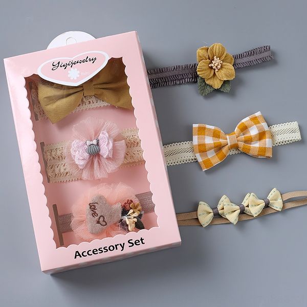 

korean cute girl baby protective band hair band hair accessories korean style baby cute princess protective door cap 0-3 years old, Slivery;white