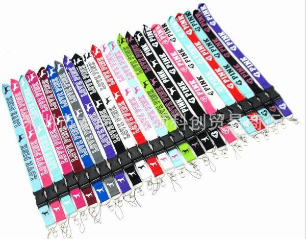 

бесплатная доставка горячие 20pcs / серия любовь розового талреп для mp3 / 4 ключевых сотового телефона цепи ремешков оптовых