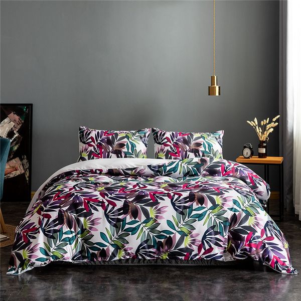 

роскошные листья printed пододеяльник single double twin полный  king size пододеяльник набор для мальчиков девочка взрослых постельное