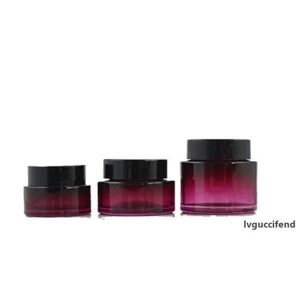 

20g eye cream jar purple gradient glass bottle black cap empty refillable packing jar 30g beauty cosmetic containers bottles 50g
