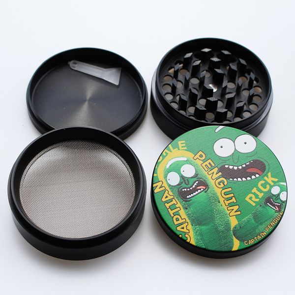 

Zinc Alloy Dry Herb Grinders Cartoon Type Grinders 40/50/55/63mm 4 Layers Multi-colorful patterns Tobacco Spice Cursher Metal Grinder