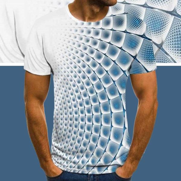 

men's t-shirts short sleeve with t-shirt geometry 3d digital large clothes printing loose sen's s3n3, White;black