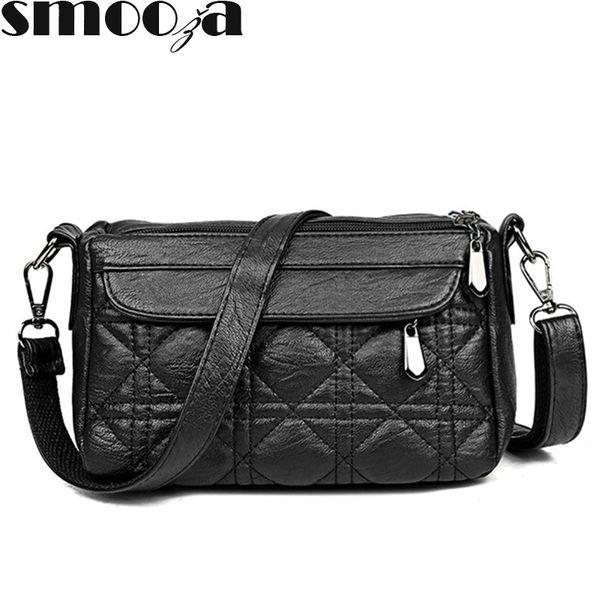 

smooza 2020 women shoulder bag fashion crossbody messenger bags pu leather handbag female bag large capacity