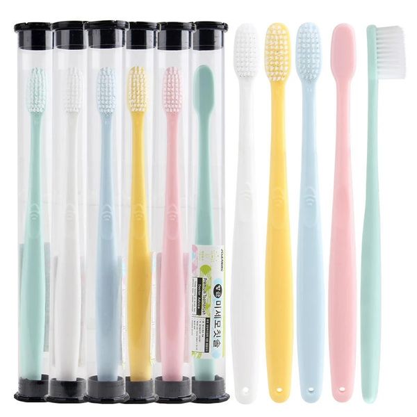 

light color single tube protable travel toothbrush storage box bathroom tooth cup