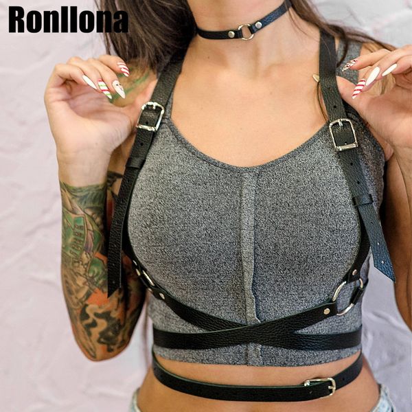 

cage y200616 for body punk goth suspenders bust leather female bondage harness for women harajuku leather rave harness strap outfi oawr