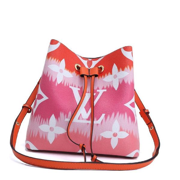 

fashion classic womens leather drawstring bucket bag new arrival lady vintage shoulder bag women simple style crossbody bags drop ship